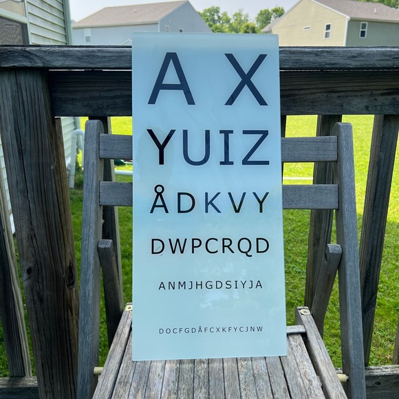 IKEA Eye Chart Wall Decor - Black and White
